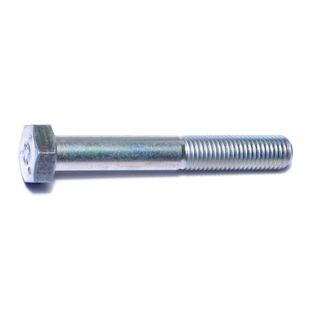 Midwest Fastener Grade 5, 5/16"-24 Hex Head Cap Screw, Zinc Plated Steel, 2-1/4 in L, 100 PK 00488